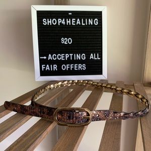 Designer Cheetah Belt ✵ Metallic Gold